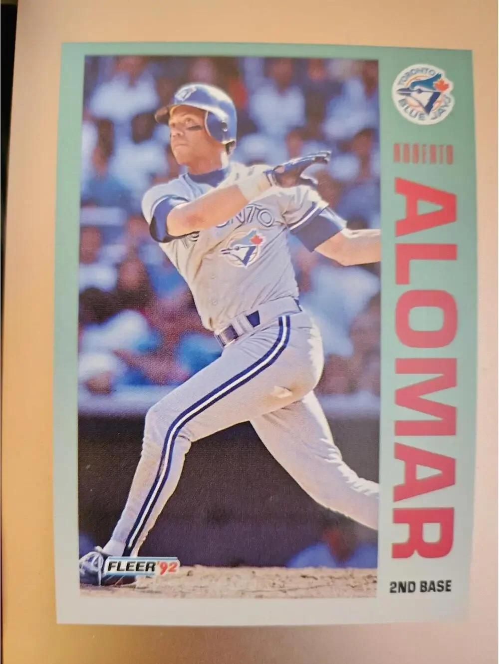 ROBERTO ALOMAR 1992 Fleer Baseball # 323 Toronto Blue Jays HOF NM - MT
